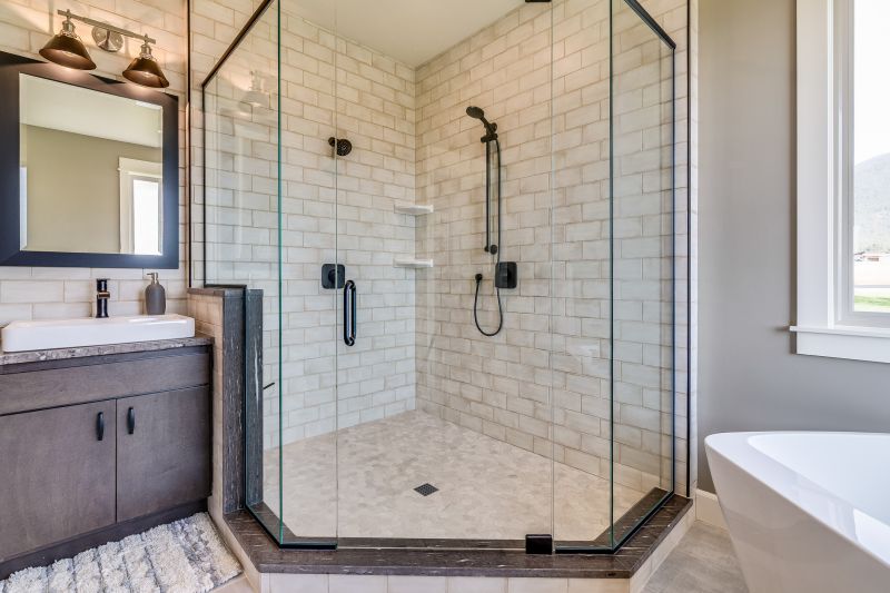 Glass Enclosed Shower with Niche